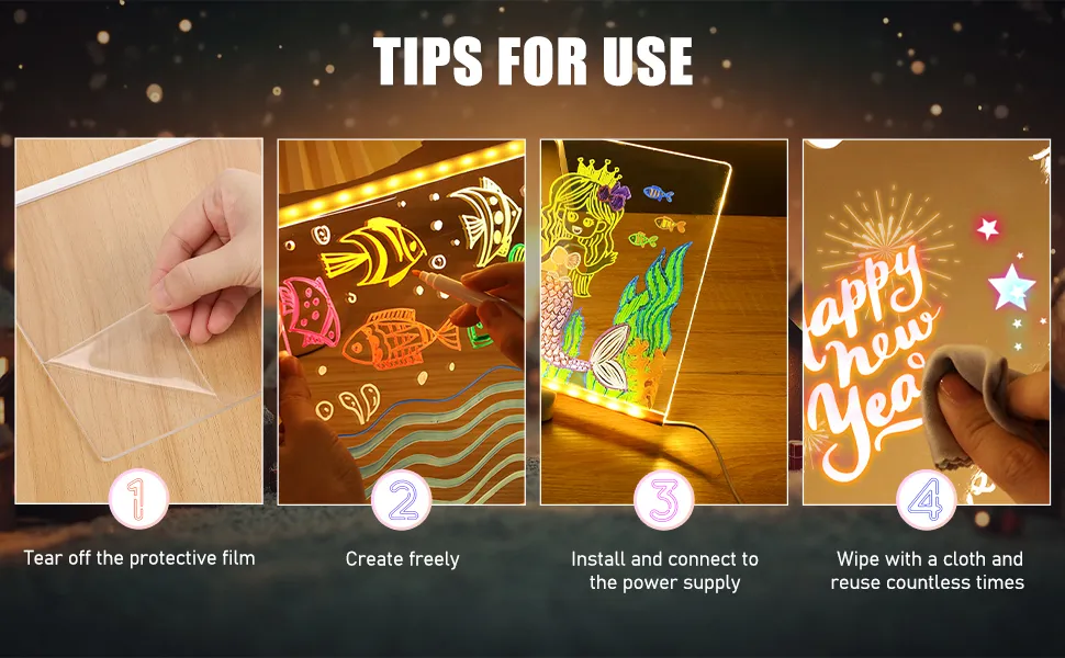 Kids drawing light board